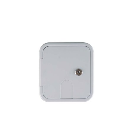 SUPERIOR ELECTRIC Electric Cable Hatch with Key Lock for 30 Amp Cords - White RVA1576